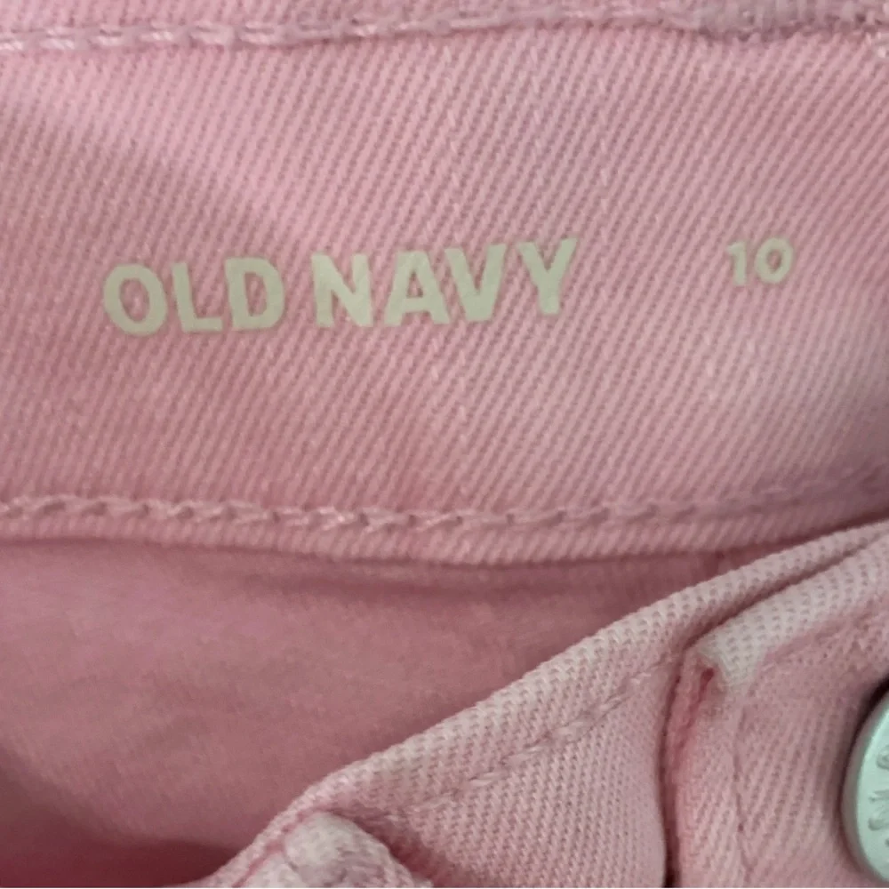 Old Navy Kids High Waisted Shorts Girls 10 Roll Cuff Twill Light Pink Denim